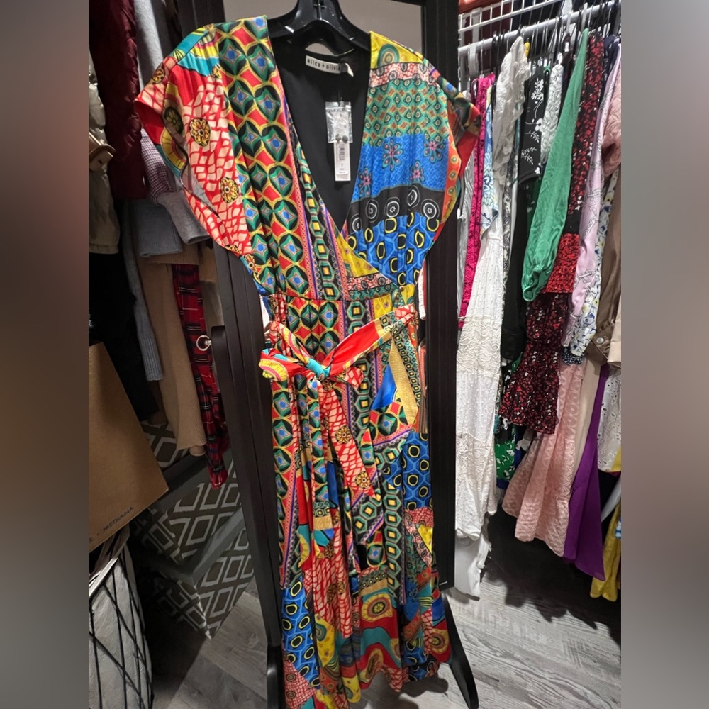 ALICE + OLIVIA FLORAL MAXI